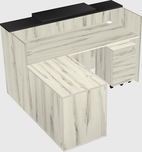 L-shaped modular reception