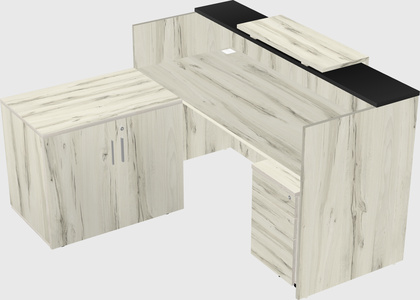 L-shaped modular reception