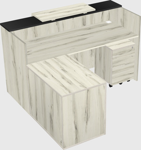 L-shaped modular reception