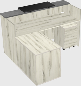 L-shaped modular reception