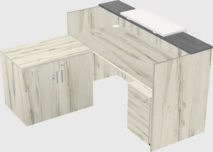 L-shaped modular reception