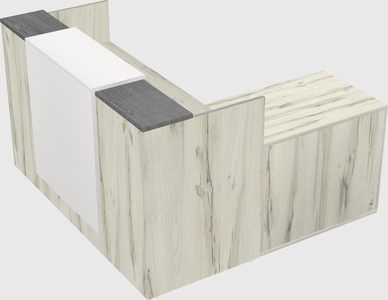 L-shaped modular reception