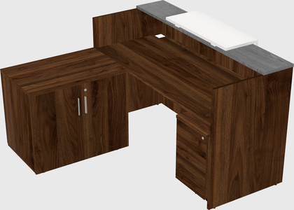 L-shaped modular reception