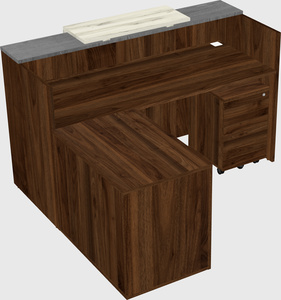 L-shaped modular reception