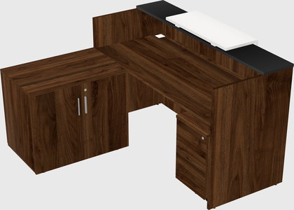 L-shaped modular reception