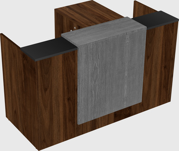 L-shaped modular reception