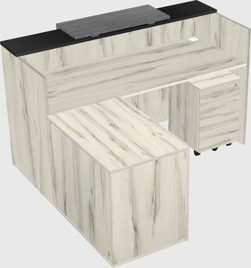 L-shaped modular reception