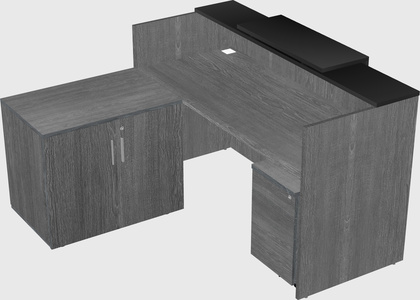 L-shaped modular reception