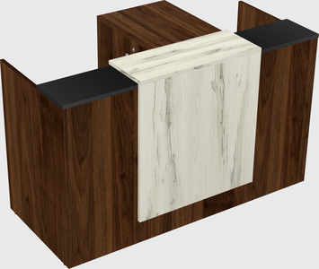 L-shaped modular reception