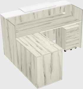 L-shaped modular reception