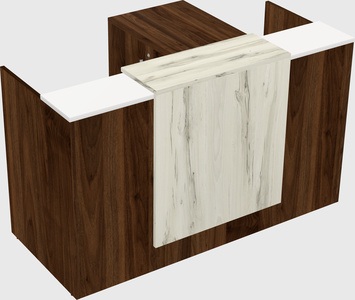 L-shaped modular reception