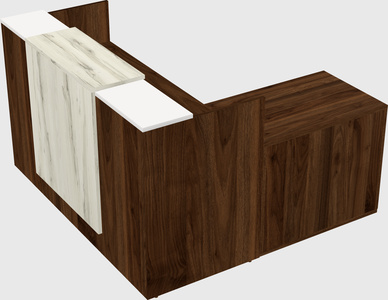 L-shaped modular reception