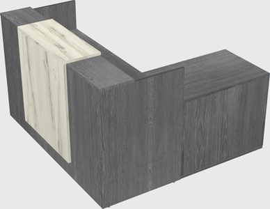 L-shaped modular reception