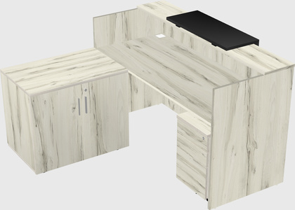 L-shaped modular reception