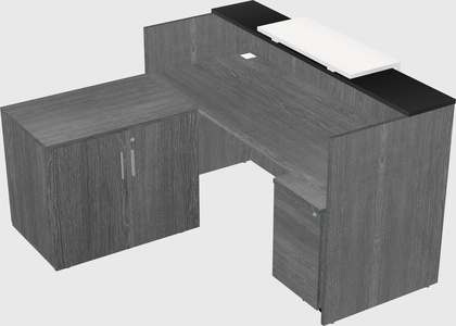 L-shaped modular reception