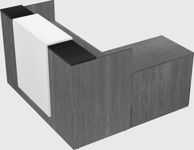 L-shaped modular reception