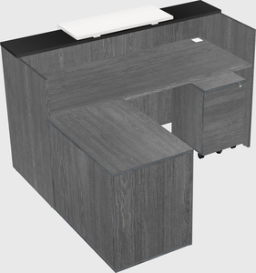 L-shaped modular reception