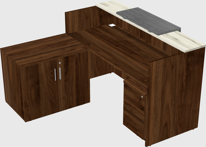 L-shaped modular reception
