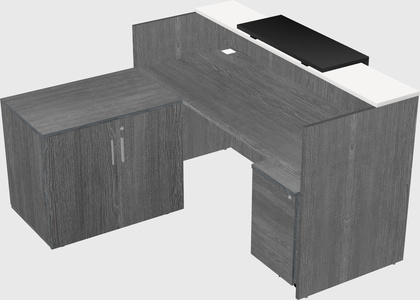 L-shaped modular reception