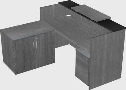 L-shaped modular reception