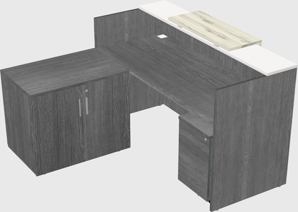 L-shaped modular reception