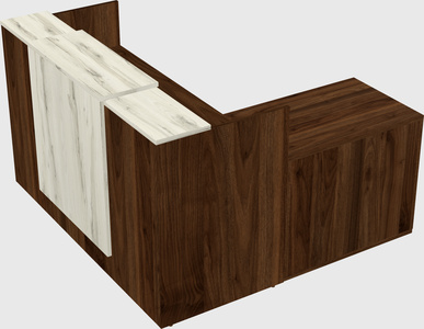 L-shaped modular reception