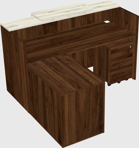 L-shaped modular reception