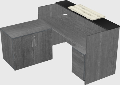 L-shaped modular reception