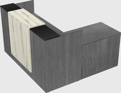 L-shaped modular reception
