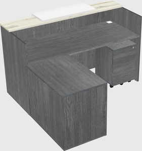 L-shaped modular reception