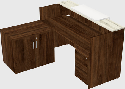 L-shaped modular reception