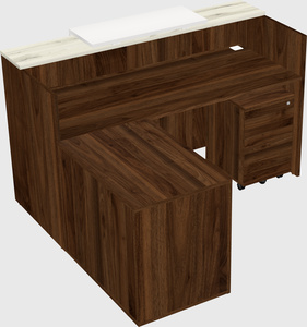 L-shaped modular reception