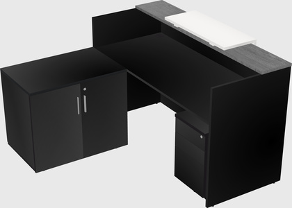L-shaped modular reception