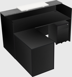 L-shaped modular reception
