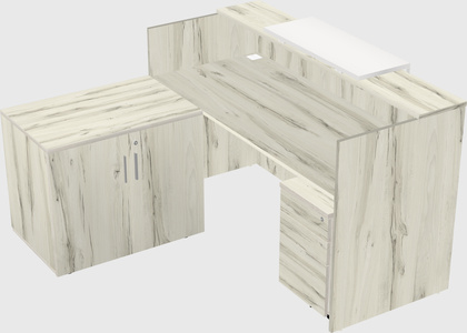 L-shaped modular reception