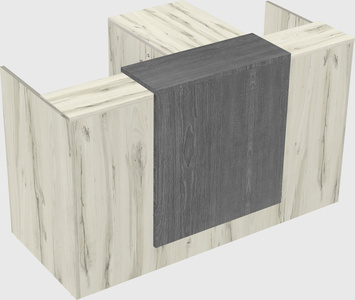 L-shaped modular reception