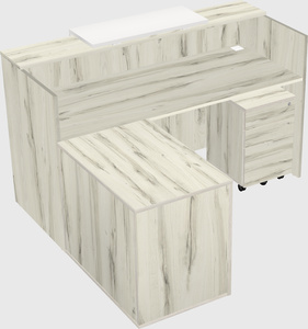 L-shaped modular reception