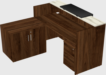 L-shaped modular reception