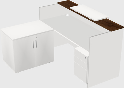 L-shaped modular reception