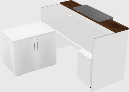 L-shaped modular reception