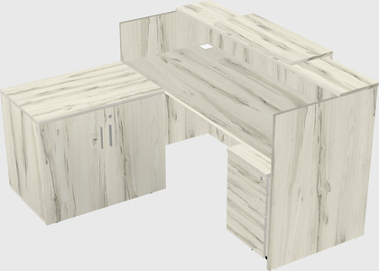 L-shaped modular reception