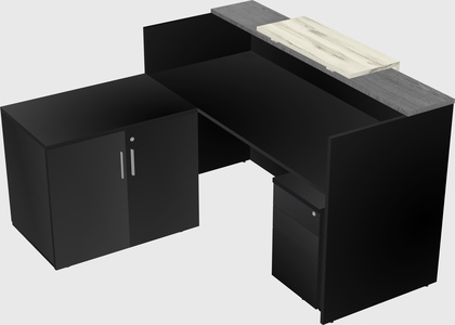 L-shaped modular reception