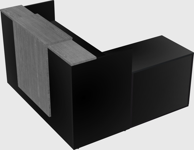 L-shaped modular reception