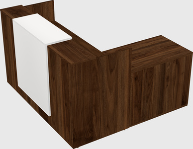 L-shaped modular reception