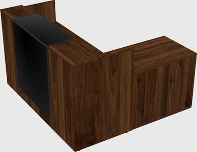 L-shaped modular reception