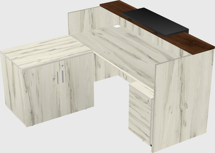 L-shaped modular reception