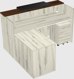 L-shaped modular reception