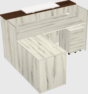 L-shaped modular reception