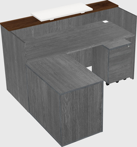 L-shaped modular reception