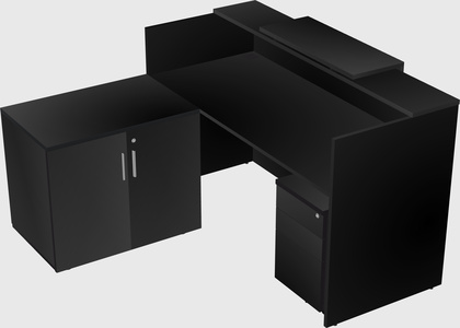 L-shaped modular reception